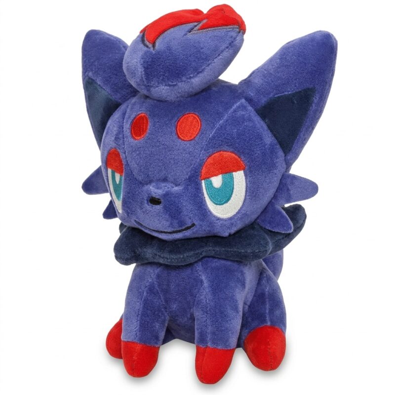 Zorua Peluche vista de tres cuartos